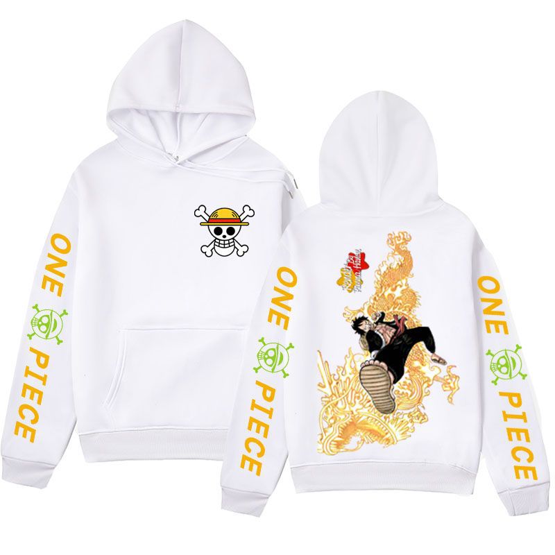 Anime Hoddies King of the Sea Sweater One Piece Anime Hoodie Luffy Coat