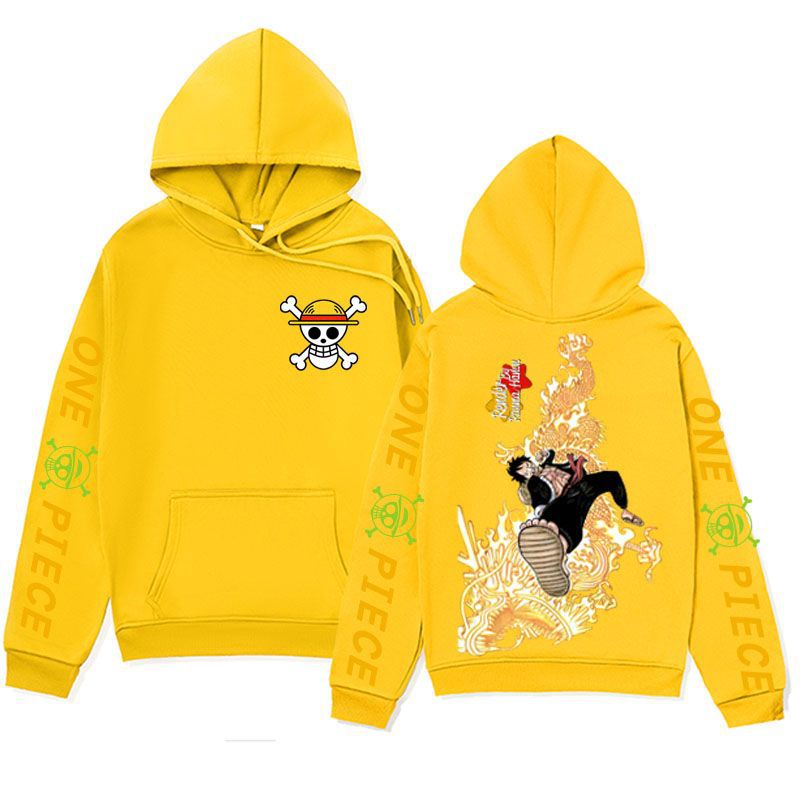 Anime Hoddies King of the Sea Sweater One Piece Anime Hoodie Luffy Coat