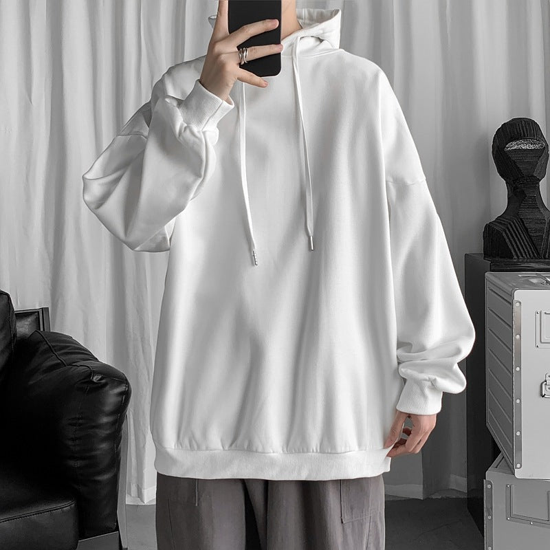 MEN'S Hoodie Solid Color with Fur No Pocket Coat