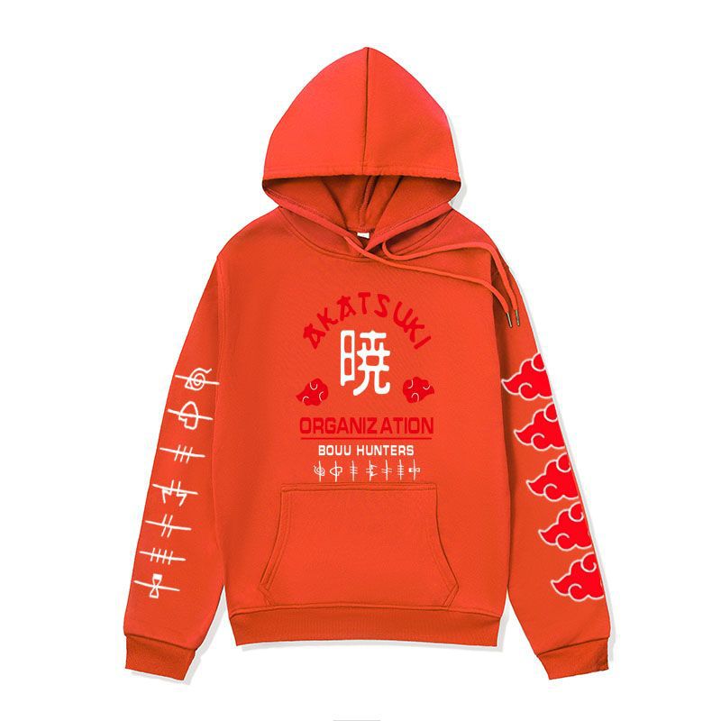 Anime Hoddies Clothing Fire Shadow Tissue Printed Hoodie