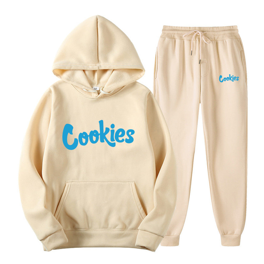 Cookies Hoodie Printed Men's Pullover Set
