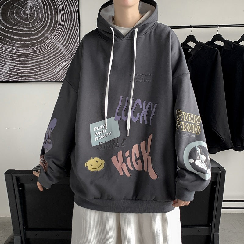 MEN'S Hoodie Cartoon Printed Coat
