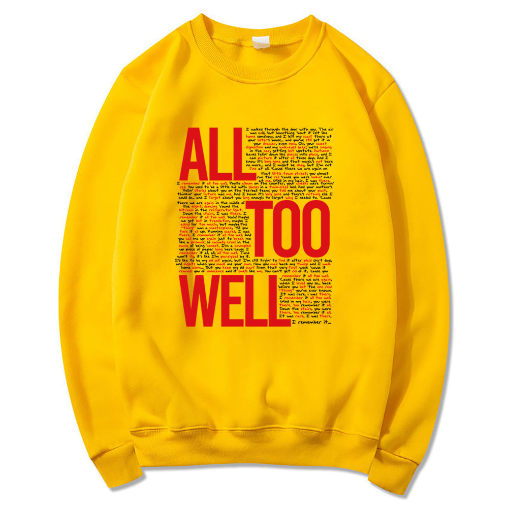Vintage All Too Well Sweatshirt Eras Tour Mindnight Hoodie