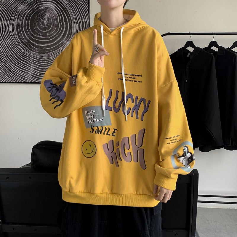 MEN'S Hoodie Cartoon Printed Coat