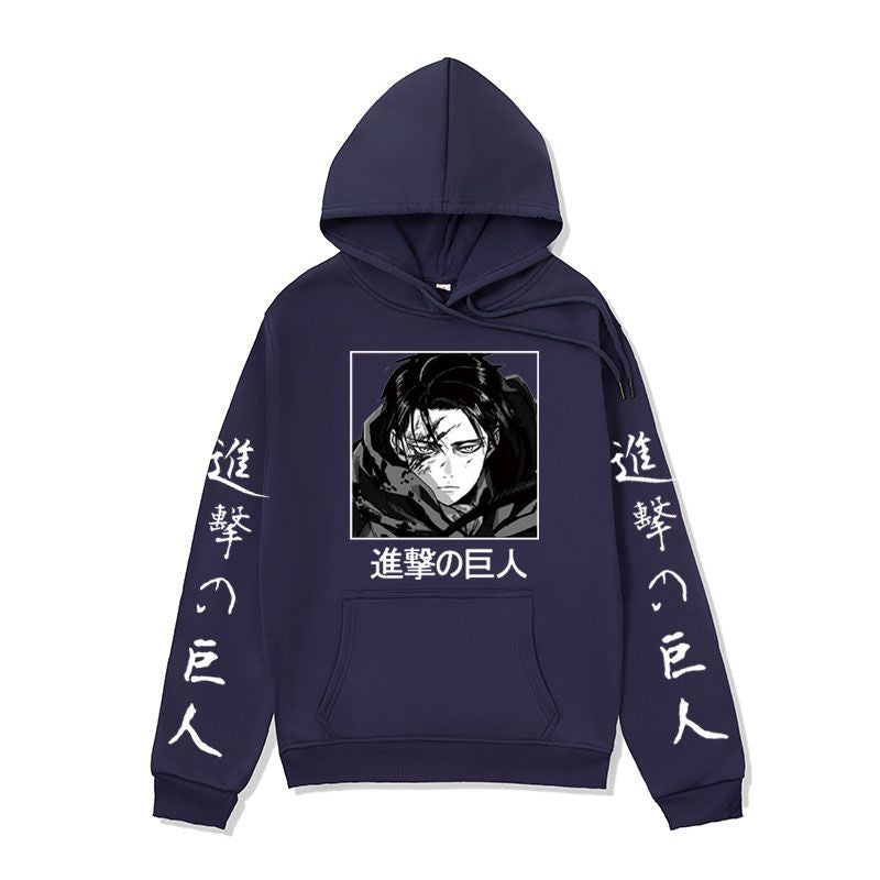Anime Hoddies Brushed Hoody Autumn and Winter Attack on Titan Series Hoodie Jacket Men