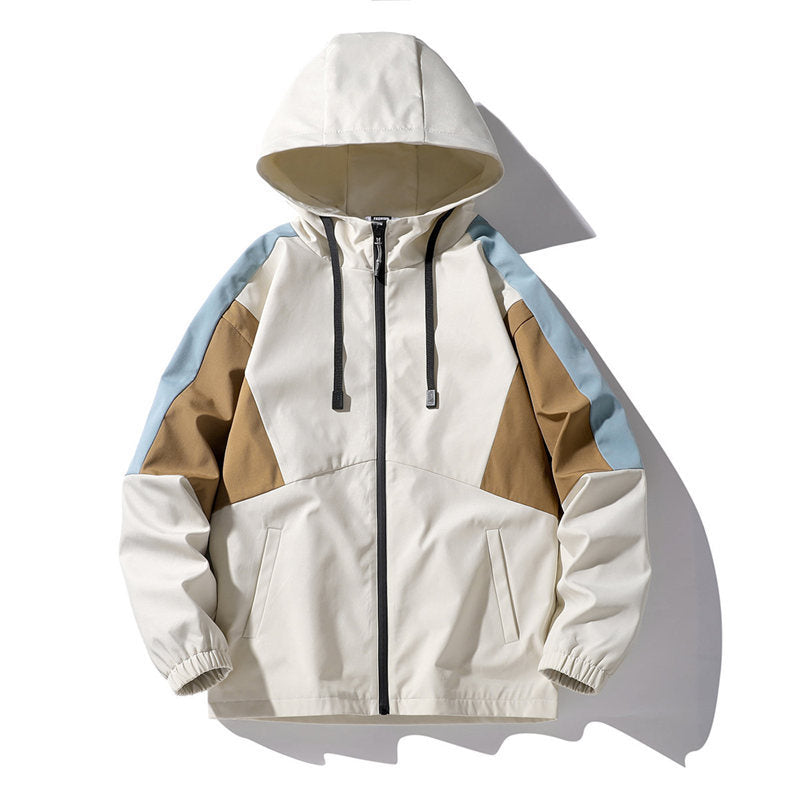 Men's Hoodie Jacket Men's Loose Contrast Color