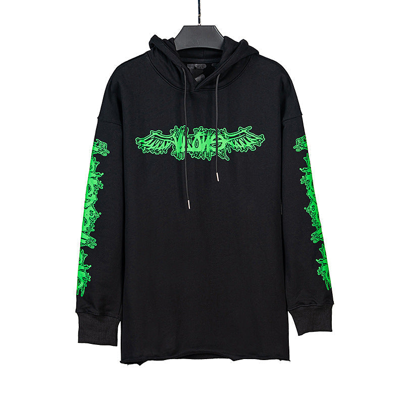 Pop Smoke Vlone Hawk Em Hoodie Angel Wings Printing
