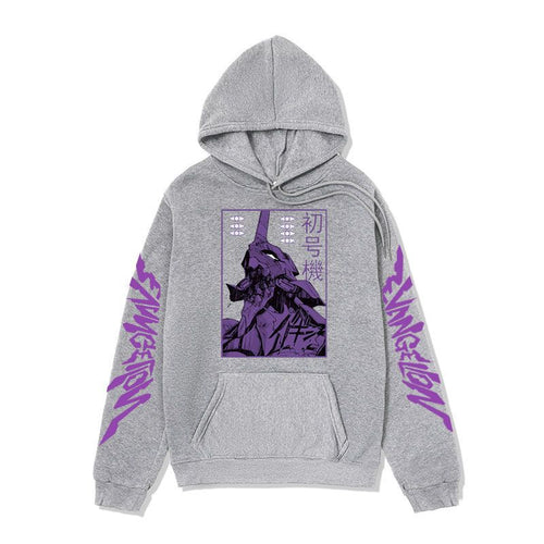 Anime Hoddies Anime Hoodie Tone Evangelion Printed Sweatshirt Spring and Autumn Fleece Hoodies