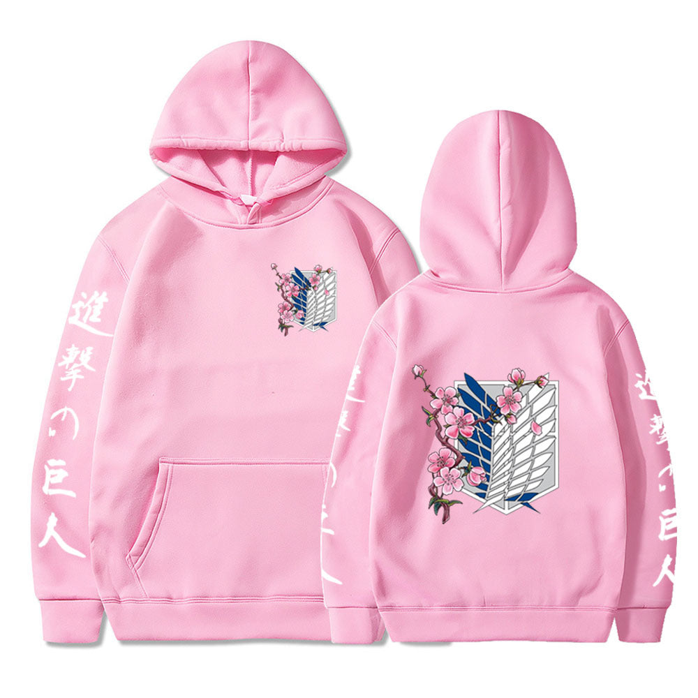 Anime Hoddies Attack on Titan Wing Printed Hoodie Sweatshirt Men's Sweater