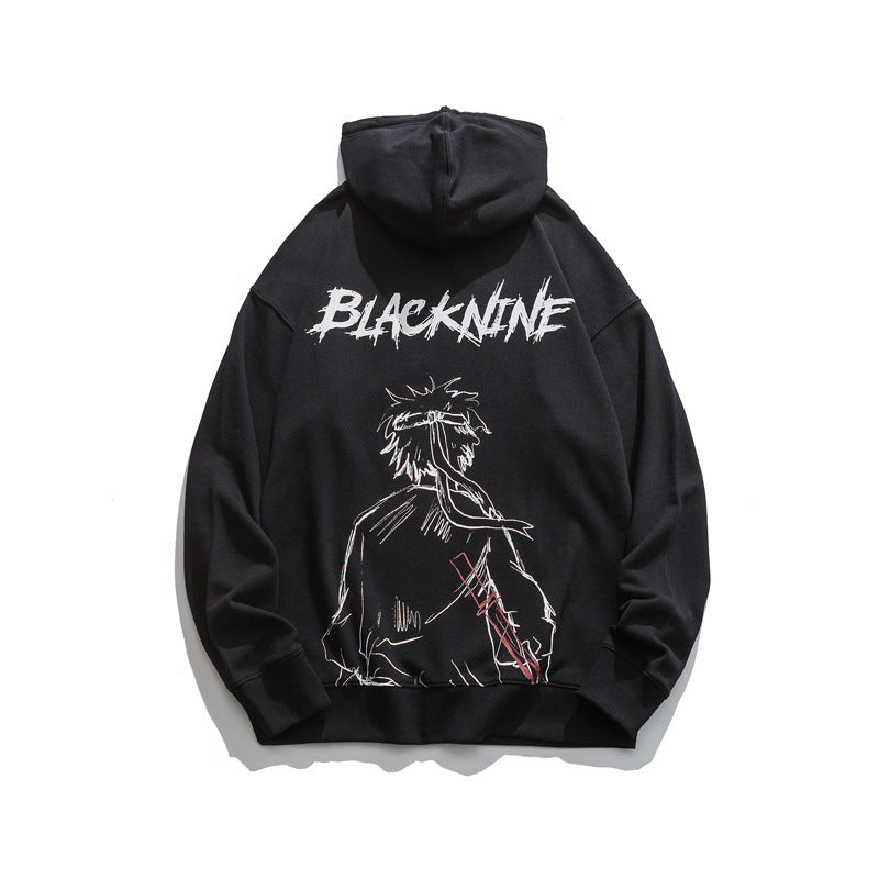 Men's Graphic Hoodies Men's Printed Hooded Boys Loose Pullover Sweatershirt