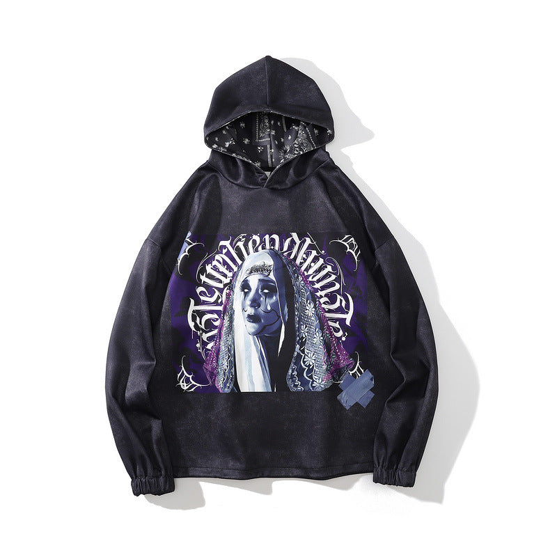 Man Fall Outfits Printed Hoodie Men's and Women's Hip Hop High Street Fashion Brand Style Tops Hoodie