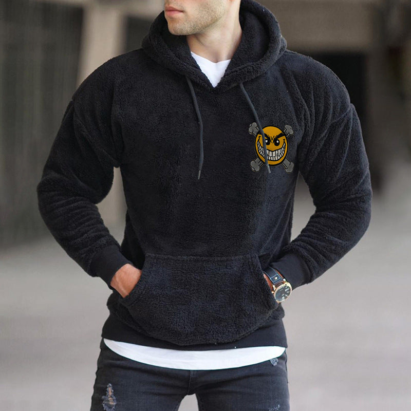 Baja Hoodie Solid Color Printing Pullover Loose