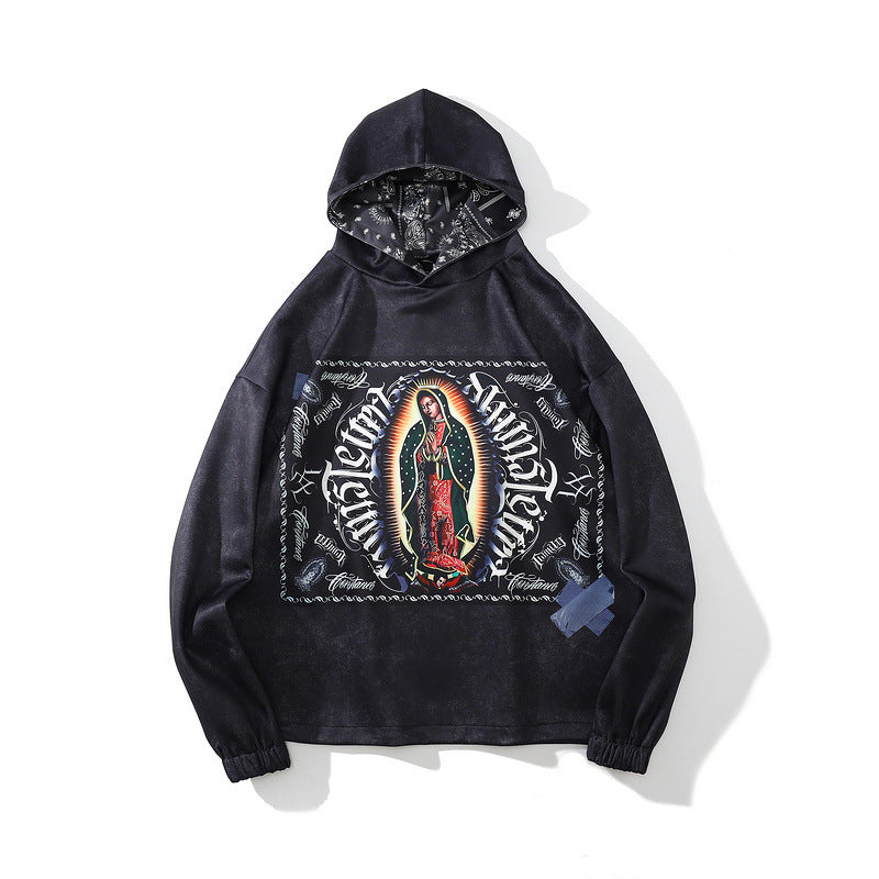 Man Fall Outfits Printed Hoodie Men's and Women's Hip Hop High Street Fashion Brand Style Tops Hoodie