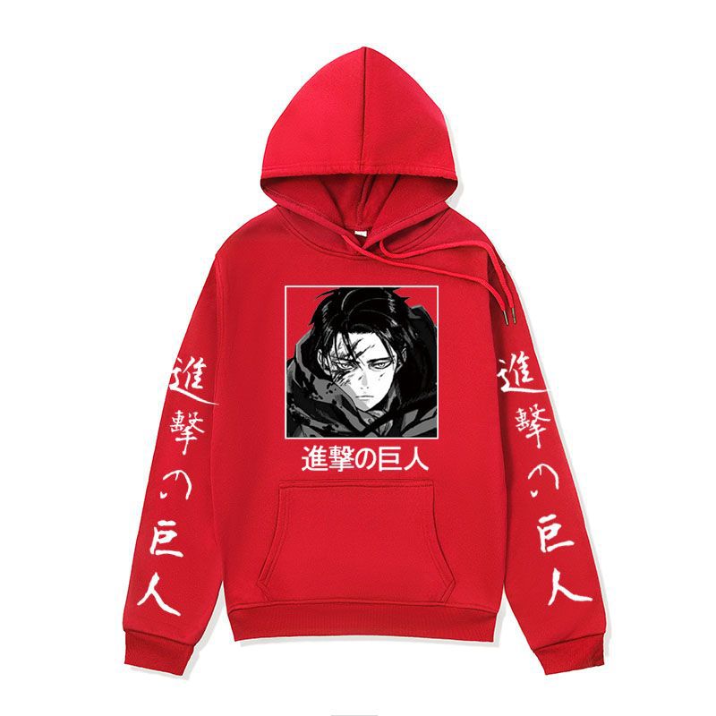 Anime Hoddies Brushed Hoody Autumn and Winter Attack on Titan Series Hoodie Jacket Men