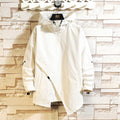 MEN'S Hoodie Turtleneck Irregular Design