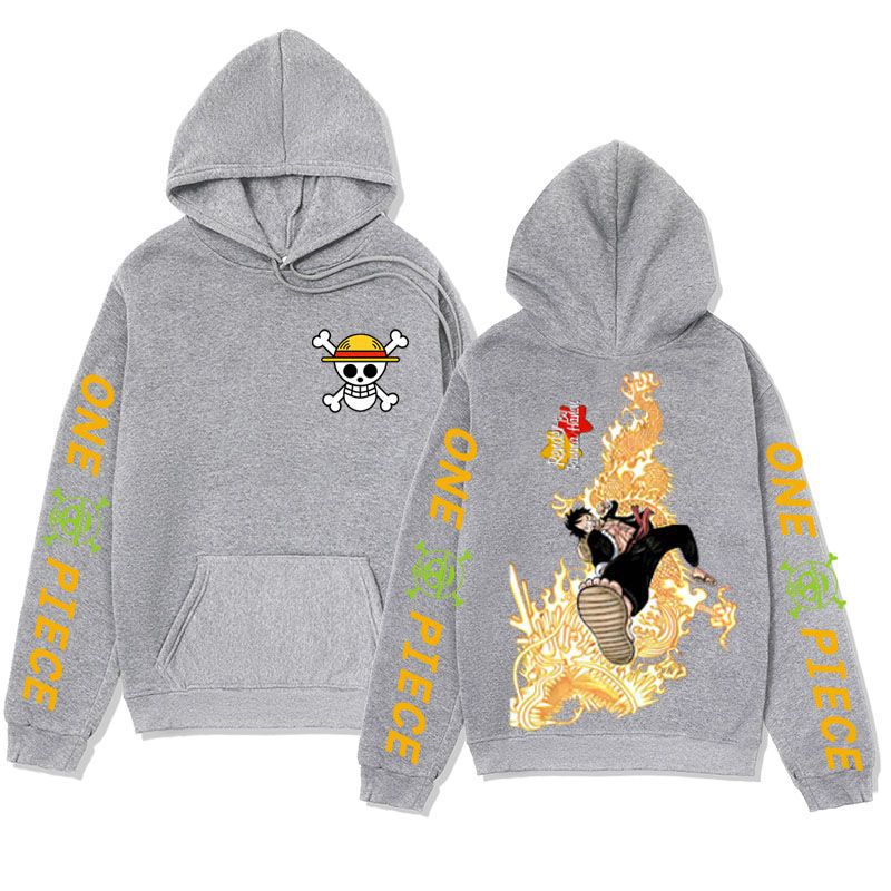 Anime Hoddies King of the Sea Sweater One Piece Anime Hoodie Luffy Coat