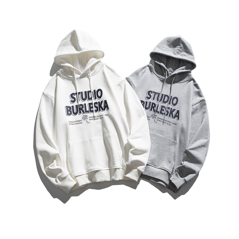 Men's Graphic Hoodies Men's Autumn Hooded Loose Casual Sweater Men