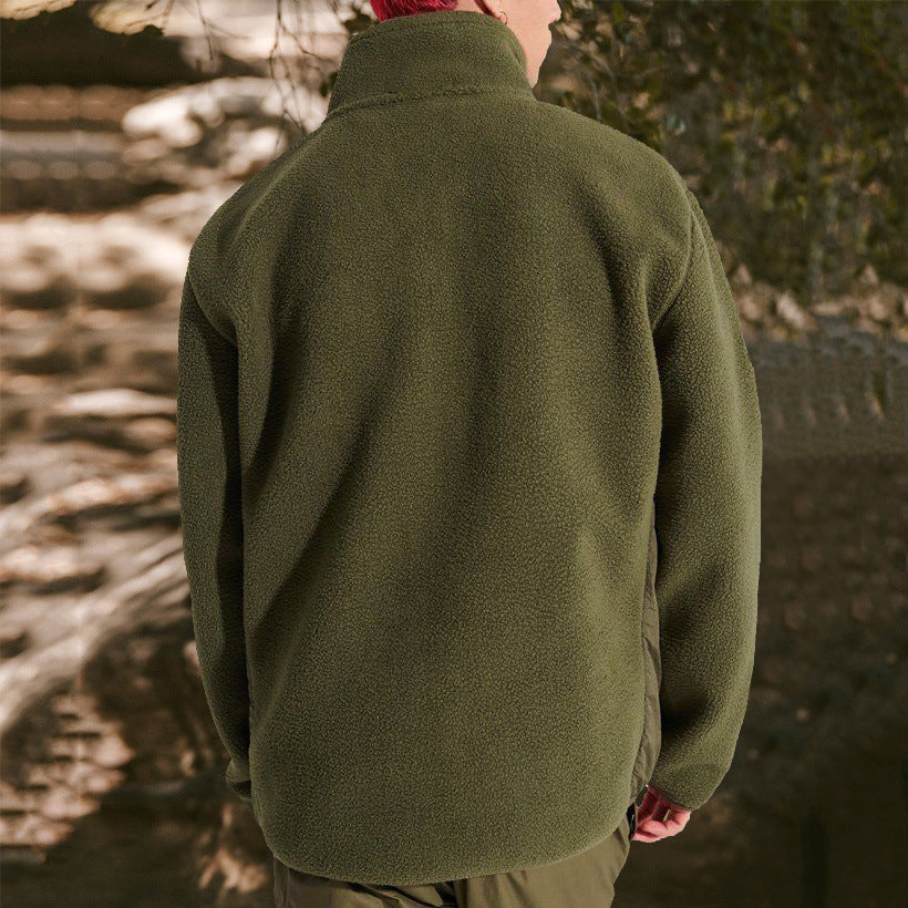 Baja Hoodie Retro Patchwork American Coat