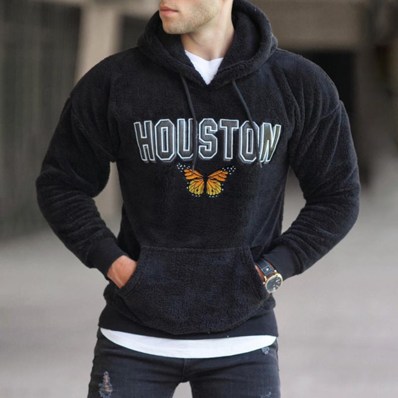 Baja Hoodie Solid Color Printing Pullover Loose