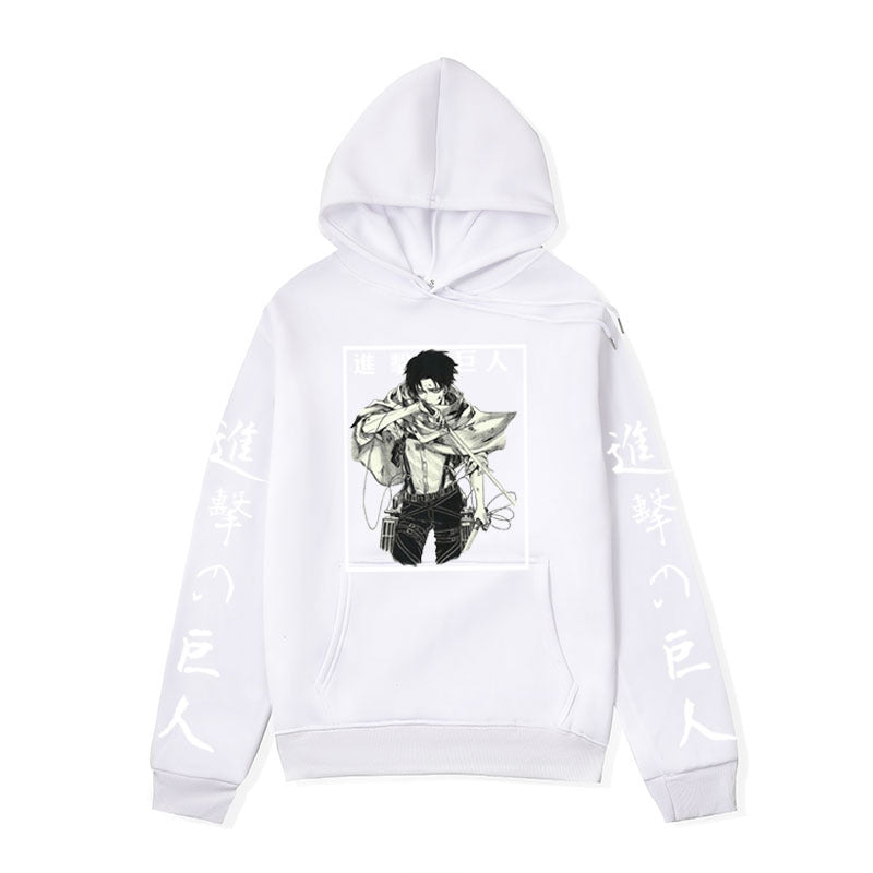 Anime Hoddies Autumn and Winter Fleece-Lined Hoodie Attack on Titan Coat