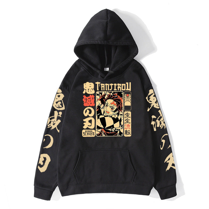 Anime Hoddies Anime Kimetsu No Yaiba Sweatshirt Autumn and Winter Fleece Hoodie