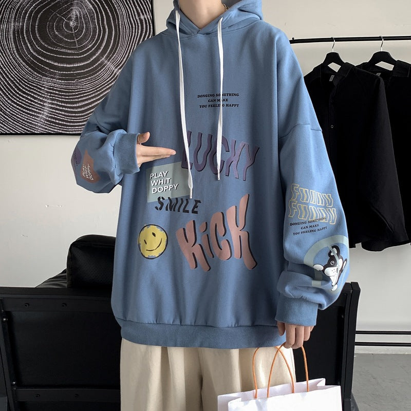 MEN'S Hoodie Cartoon Printed Coat