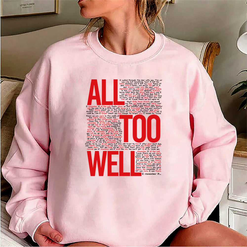 Vintage All Too Well Sweatshirt Eras Tour Mindnight Hoodie