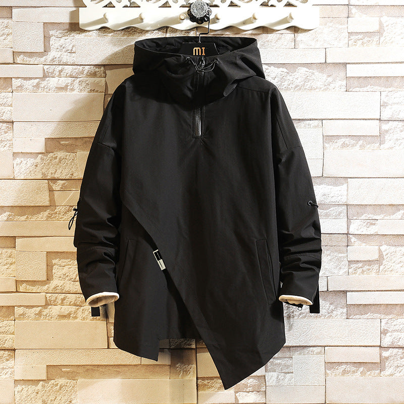MEN'S Hoodie Turtleneck Irregular Design