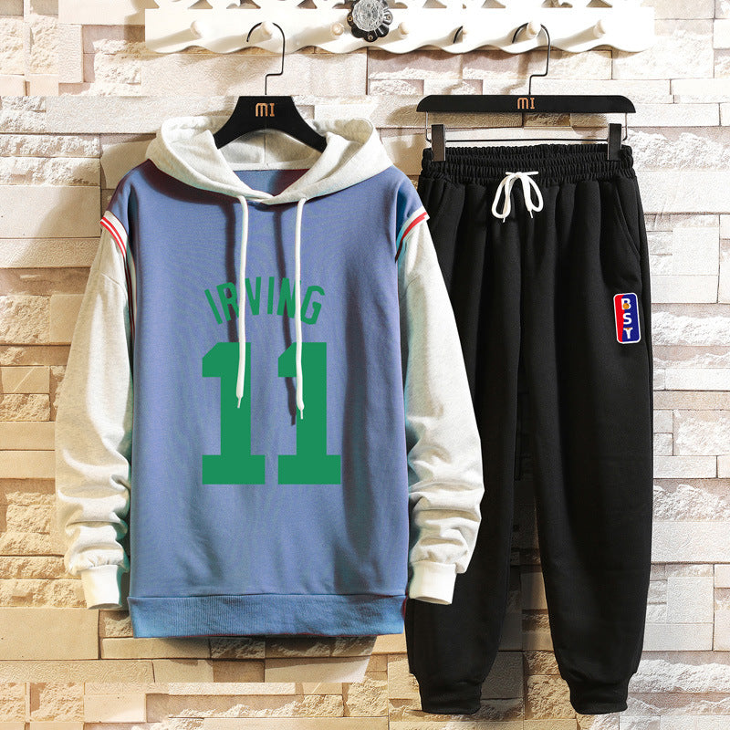 MEN'S Hoodie Printed Two-Piece Suit