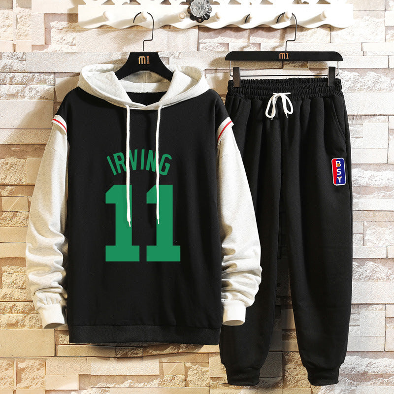 MEN'S Hoodie Printed Two-Piece Suit