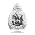 Man Fall Outfis Autumn Hip Hop Printed Hoodie Loose Top