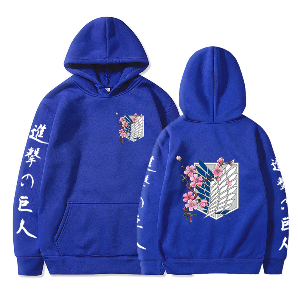 Anime Hoddies Attack on Titan Wing Printed Hoodie Sweatshirt Men's Sweater