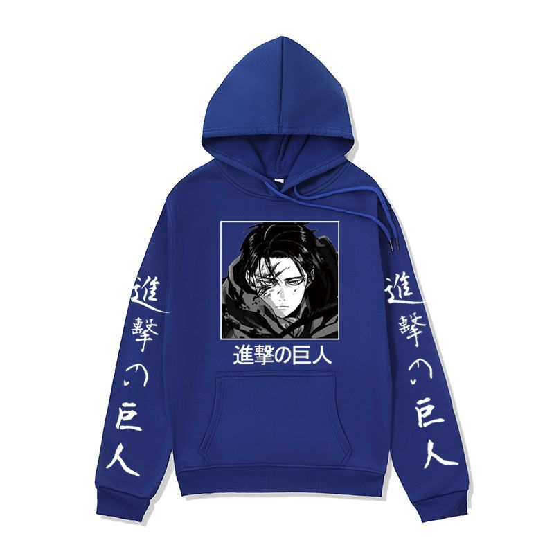 Anime Hoddies Brushed Hoody Autumn and Winter Attack on Titan Series Hoodie Jacket Men