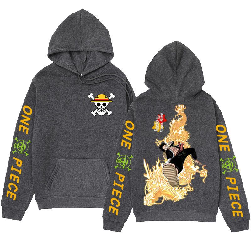 Anime Hoddies King of the Sea Sweater One Piece Anime Hoodie Luffy Coat