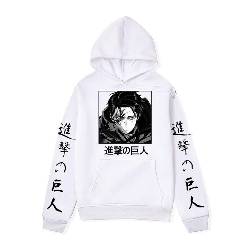 Anime Hoddies Anime Brushed Hoody Autumn and Winter Attack on Titan Series Hoodie Street Jacket Men