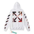 off White Hoodie Casual Loose-Fitting Hoodie Sweater Ow Couples Coat