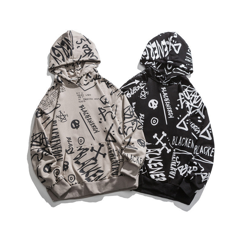 Men's Graphic Hoodies Men's Autumn Casual Hooded Sweater Top