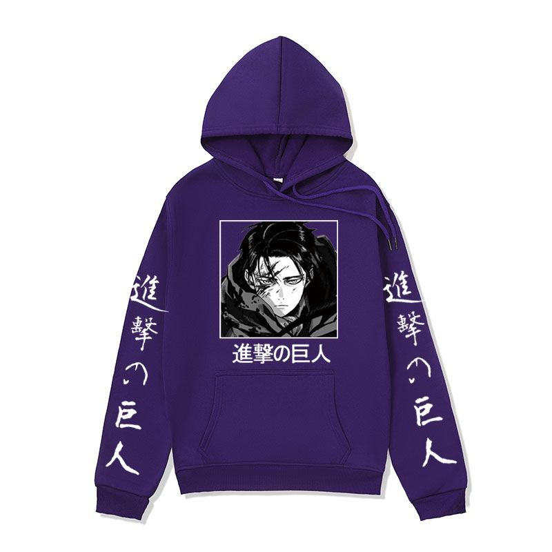 Anime Hoddies Brushed Hoody Autumn and Winter Attack on Titan Series Hoodie Jacket Men