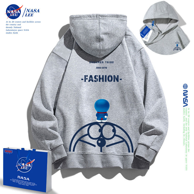 NASA Children Hoodie NASA Joint Name Doraemon Children's Hooded Sweatshirt Fleece-Lined