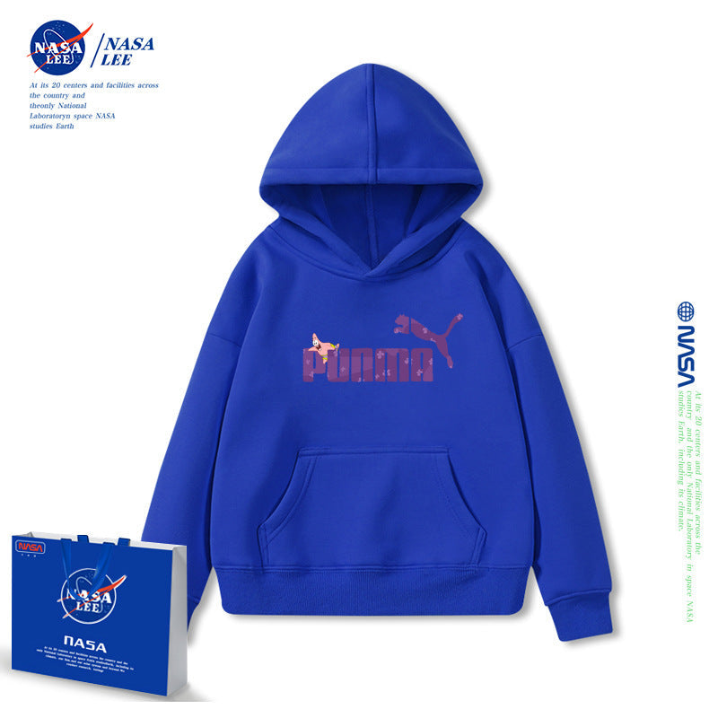 NASA Children Hoodie NASA Boys Hooded Sweatshirt Thickened Winter