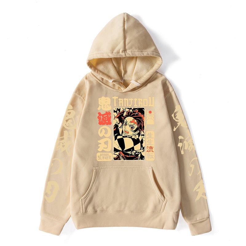 Anime Hoddies Anime Kimetsu No Yaiba Sweatshirt Autumn and Winter Fleece Hoodie