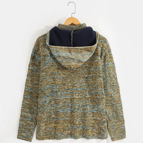 Baja Hoodie Loose Hooded Sweater Zipper Cardigan