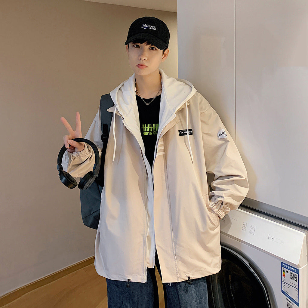 MEN'S Hoodie False Two-Piece Jackets Loose