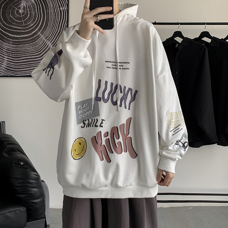 MEN'S Hoodie Cartoon Printed Coat