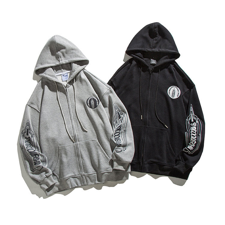 Men's Graphic Hoodies Men's Cardigan Loose Fashion Men's Sweater