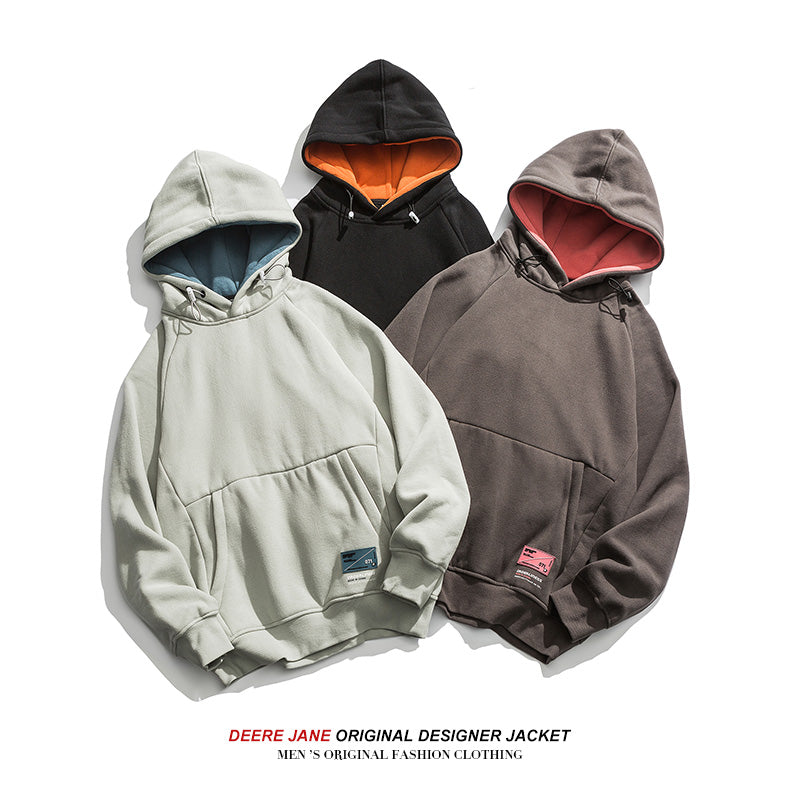 Men Pullover Hoodie Autumn Winter Sweater Men's Loose All-Match Couple Casual