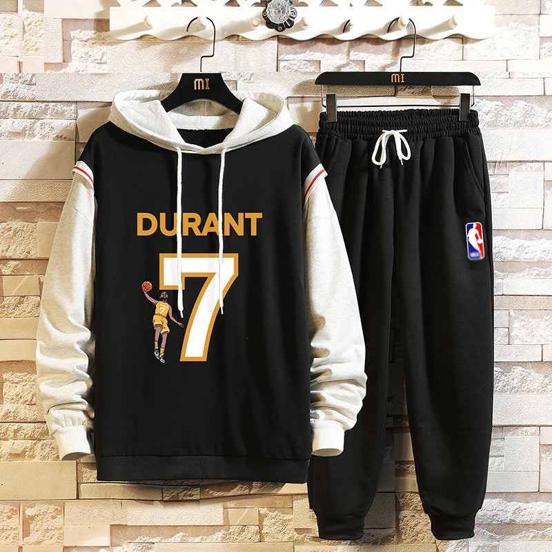 Men's Hoodie Suit Ankle-Tied Trousers Two-Piece Set