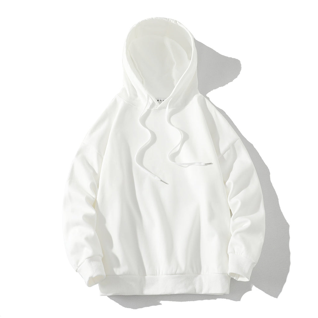 MEN'S Hoodie Solid Color with Fur Without Pockets