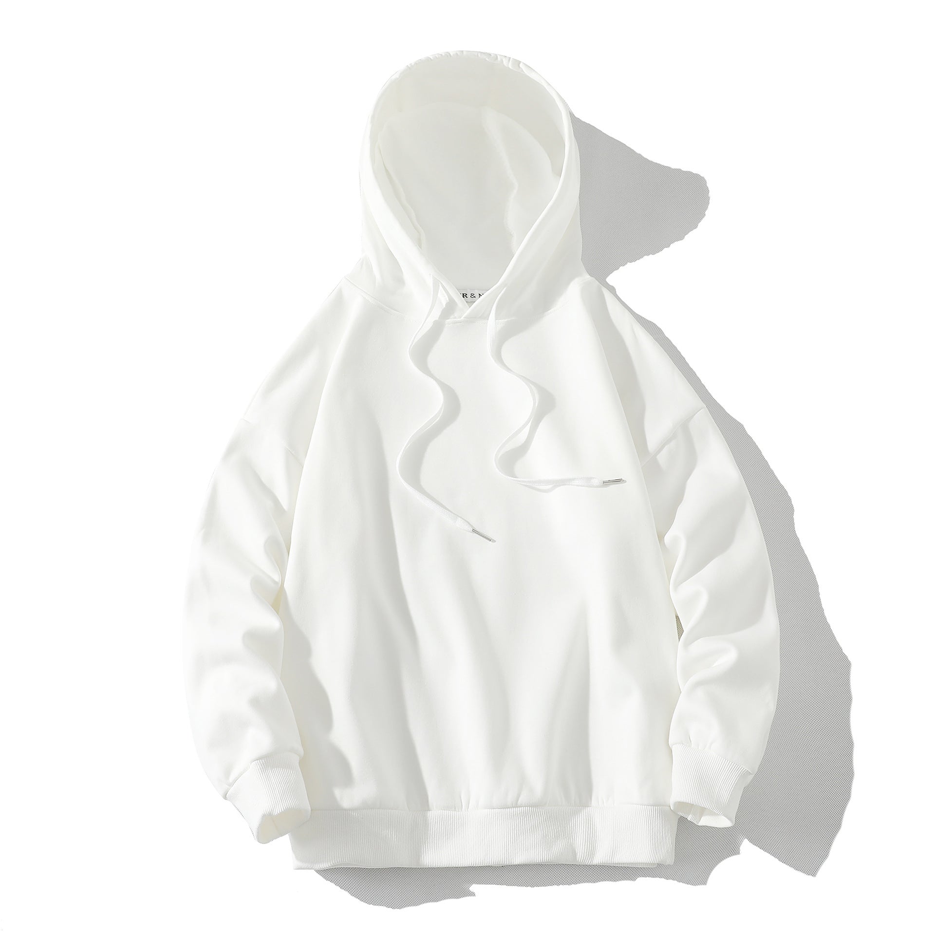 MEN'S Hoodie Solid Color with Fur Without Pockets