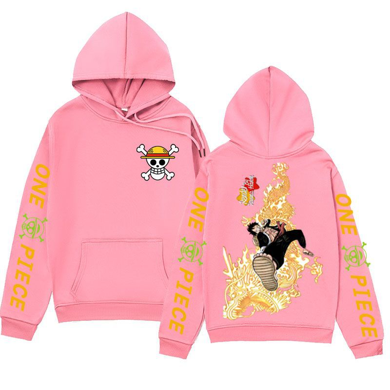 Anime Hoddies King of the Sea Sweater One Piece Anime Hoodie Luffy Coat